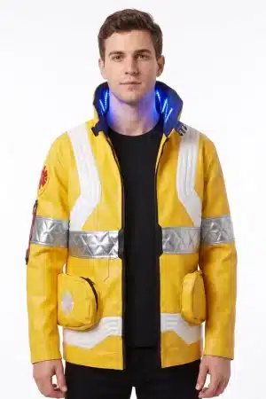 Cyberpunk 2077 David Martinez Yellow Edgerunners Faux Leather Jacket